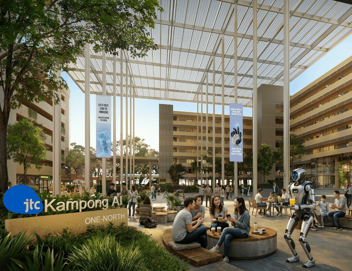 JTC Kampong AI at one-north Singapore – Singapore's first national AI hub adjacent to Hudson Place Residences at Media Circle
